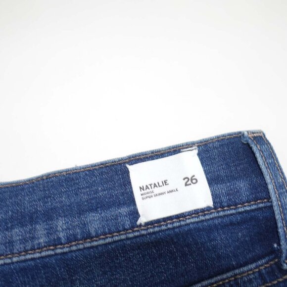 Hudson Women's Natalie Mid Rise Skinny Ankle Jeans Size 26 Blue 28.5" Inseam EUC - Picture 7 of 9